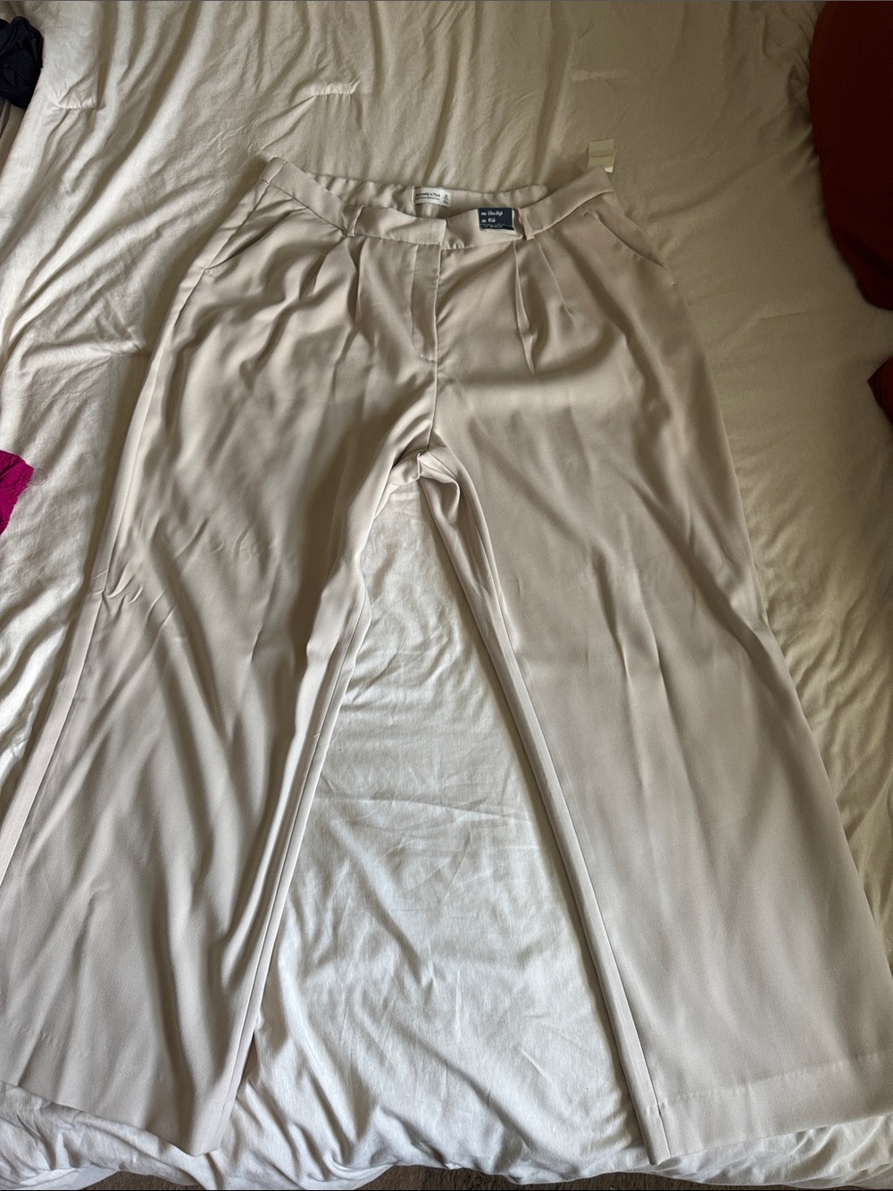 Abercrombie & Fitch Light Beige Men's Dress Pants